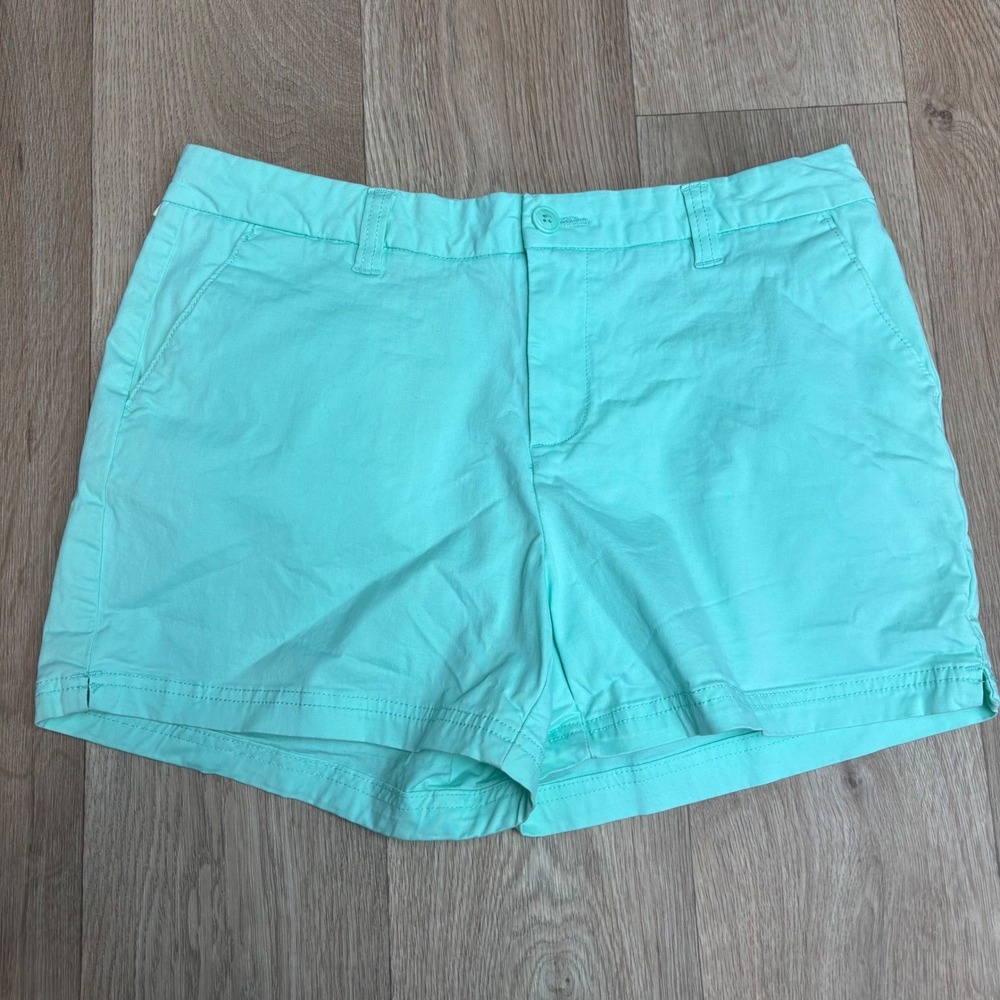 Magellan Outdoors Womens Shorts Size 12 Mint blue Chino Casual Hiking Summer